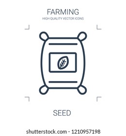 seed icon. high quality line seed icon on white background. from farming collection flat trendy vector seed symbol. use for web and mobile
