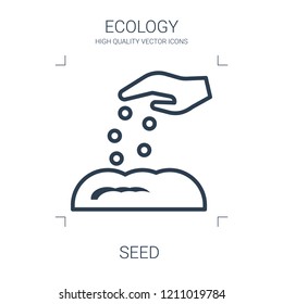 seed icon. high quality line seed icon on white background. from ecology collection flat trendy vector seed symbol. use for web and mobile