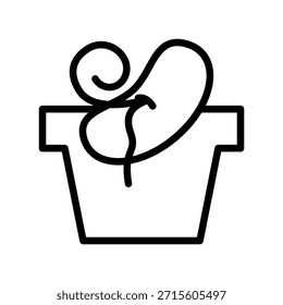 Plantilla de diseño de Vector de ilustración de icono de semilla