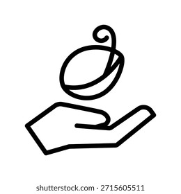 Plantilla de diseño de Vector de ilustración de icono de semilla