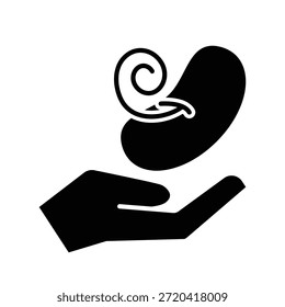 Plantilla de diseño de Vector de ilustración de icono de semilla