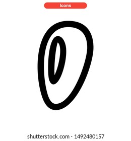 seed icon isolated sign symbol vector illustration - high quality black style vector icons
