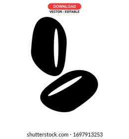 Samen-Symbol oder Logo einzeln auf Zeichen Vektorillustration Illustration - hochwertige Vektorsymbole mit schwarzem Hintergrund
