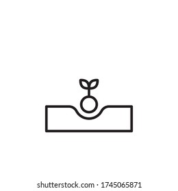 seed icon outline design vector. isolated on white background