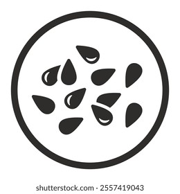 seed icon, sesame symbol, flat vector illustration on white background