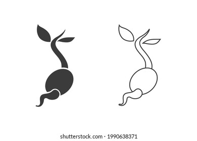 Seed icon set of glyph style vector