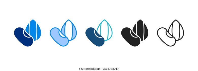 Seed Icon Set Multiple Style Vector Illustration