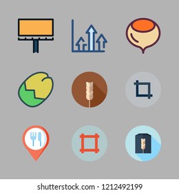 seed icon set. vector set about nuts, wheat flour, maps and flags and hazelnut icons set.