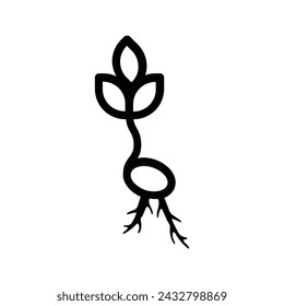 Icono de semilla. signo para concepto móvil y diseño web. ilustración vectorial