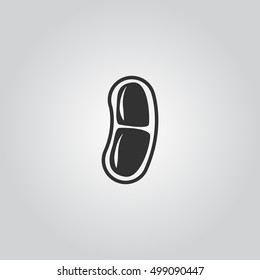 seed icon silhouette vector illustration