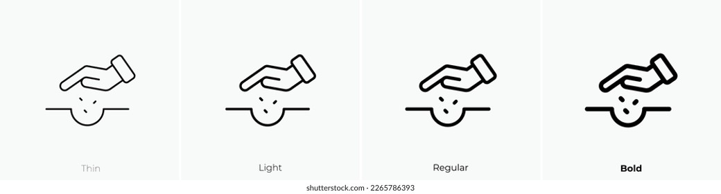 seed icon. Thin, Light Regular And Bold style design isolated on white background