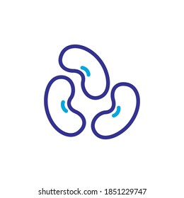 icono de semilla, vector, diseño de estilo de color