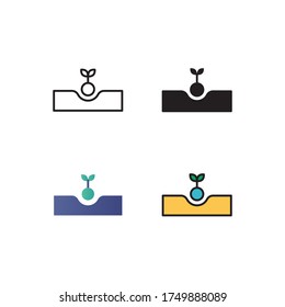 seed icon vector with different style design. isolated on white background