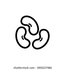 seed icon, vector, line art design editable stroke