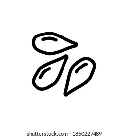 icono de semilla, vector, diseño de línea de arte trazo editable