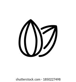 seed icon, vector, line art design editable stroke