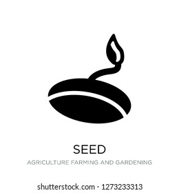 seed icon vector on white background, seed trendy filled icons from Agriculture farming and gardening collection, seed simple element illustration