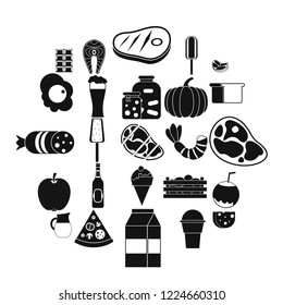 Seed icons set. Simple set of 25 seed vector icons for web isolated on white background