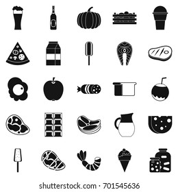 Seed icons set. Simple set of 25 seed vector icons for web isolated on white background