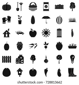 Seed icons set. Simple style of 36 seed vector icons for web isolated on white background
