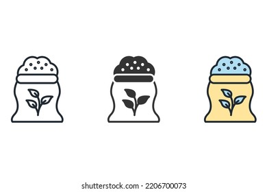 Seed icons  symbol vector elements for infographic web