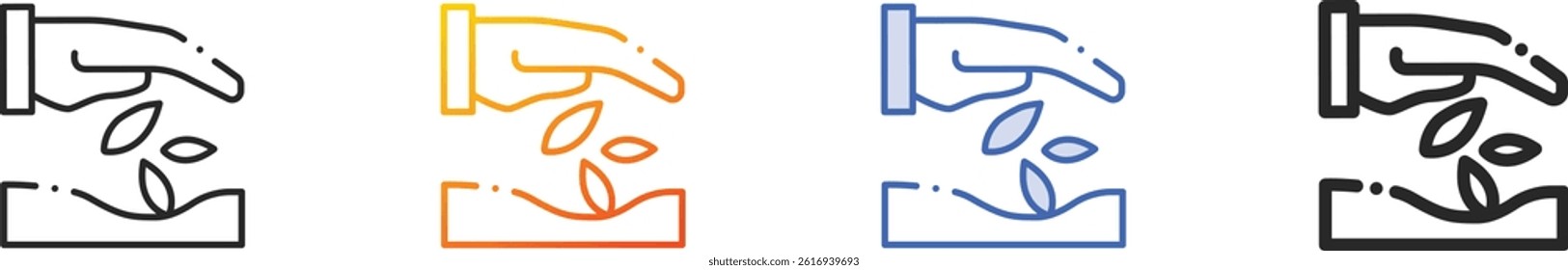 seed icon.Thin Linear, Gradient, Blue Stroke and bold Style Design Isolated On White Background