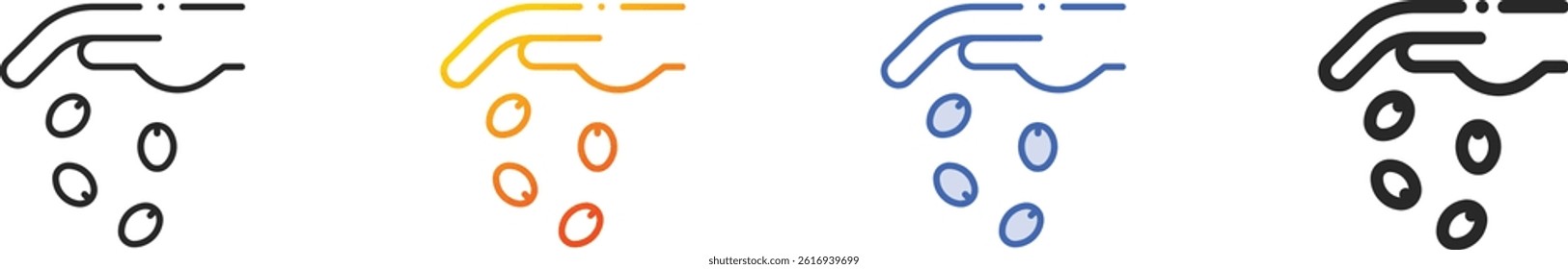 seed icon.Thin Linear, Gradient, Blue Stroke and bold Style Design Isolated On White Background