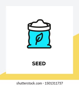 SEED AND ILLUSTRATION ICON CONCEPT