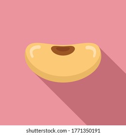 Seed kidney bean icon. Flat illustration of seed kidney bean vector icon for web design