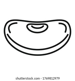 Seed kidney bean icon. Outline seed kidney bean vector icon for web design isolated on white background