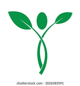 Seed, leaves, nature icon in vector format 