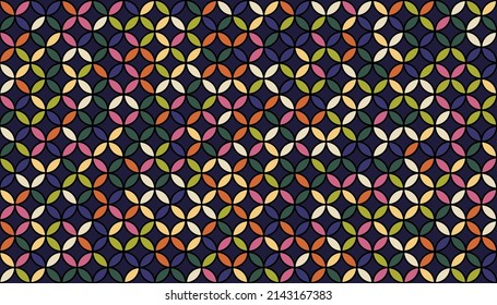 Seed of Life Seamless Vector Design. Yoga, Healthcare, Fitness Suit Textile Texture. Sacred Geometry Design. Geometric Flower of Life Mandala Circles. Vintage Trendy Print. Round Sacred Geometry Deco