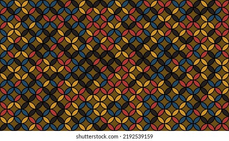 Seed of Life Seamless Vector Design. Geometric Flower of Life Mandala Circles. Sacred Geometry Design. Yoga, Healthcare, Fitness Suit Textile Texture. Vintage Trendy Print. Round Sacred Geometry Deco