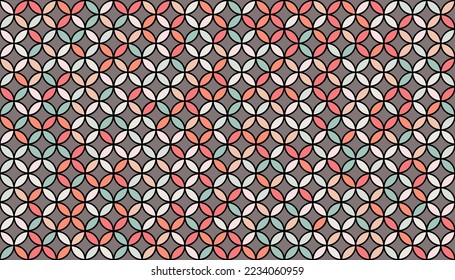Seed of Life Seamless Vector Design. Sacred Geometry Design. Yoga, Healthcare, Fitness Suit Fabric Pattern. Geometric Flower of Life Mandala Circles. Vintage Trendy Print. Round Sacred Geometry Deco