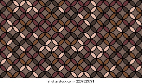 Seed of Life Seamless Vector Design. Yoga, Healthcare, Fitness Suit Textile Pattern. Geometric Flower of Life Mandala Circles. Sacred Geometry Design. Vintage Trendy Print. Round Sacred Geometry Deco