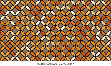 Seed of Life Seamless Vector Design. Sacred Geometry Design. Geometric Flower of Life Mandala Circles. Yoga, Healthcare, Fitness Suit Textile Texture. Vintage Trendy Print. Round Sacred Geometry Deco