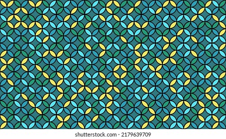 Seed of Life Seamless Vector Pattern. Yoga, Healthcare, Fitness Suit Fabric Texture. Sacred Geometry Design. Geometric Flower of Life Mandala Circles. Vintage Trendy Print. Round Sacred Geometry Deco