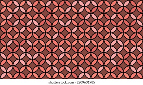 Seed of Life Seamless Vector Pattern. Geometric Flower of Life Mandala Circles. Yoga, Healthcare, Fitness Suit Textile Texture. Sacred Geometry Design. Vintage Trendy Print. Round Sacred Geometry Deco
