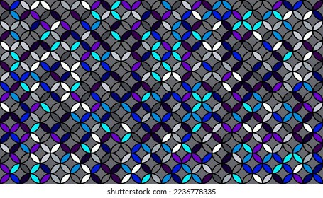 Seed of Life Seamless Vector Pattern. Geometric Flower of Life Mandala Circles. Sacred Geometry Design. Yoga, Healthcare, Fitness Suit Textile Design. Vintage Trendy Print. Round Sacred Geometry Deco