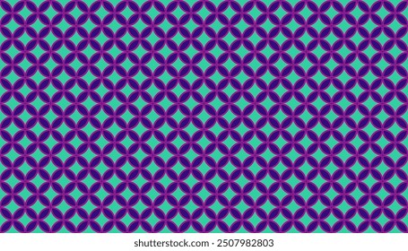 Seed of Life Seamless Vector Pattern. Geometric Flower of Life Mandala Circles. Yoga, Healthcare, Fitness Suit Fabric Design. Sacred Geometry Design. Vintage Trendy Print. Round Sacred Geometry Deco