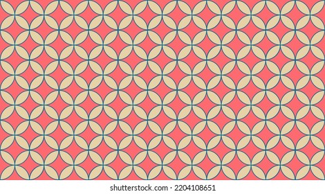 Seed of Life Seamless Vector Texture. Geometric Flower of Life Mandala Circles. Yoga, Healthcare, Fitness Suit Fabric Design. Sacred Geometry Design. Vintage Trendy Print. Round Sacred Geometry Deco