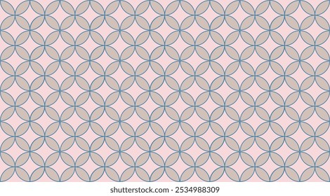 Seed of Life Seamless Vector Texture. Geometric Flower of Life Mandala Circles. Yoga, Healthcare, Fitness Suit Fabric Design. Sacred Geometry Design. Vintage Trendy Print. Round Sacred Geometry Deco