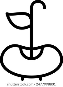 Vector de ilustración de icono de línea de siembra