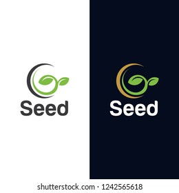 Seed Logo Icon Vector Stock Vector (Royalty Free) 1242565618