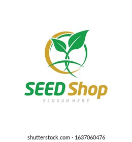 Seed Logo, Leaf Logo Vector 