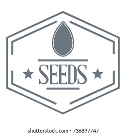 Seed logo. Vintage illustration of seed vector logo for web