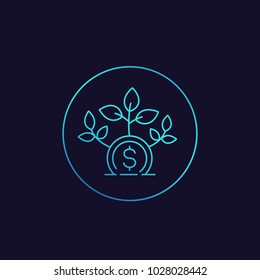 seed money, capital icon