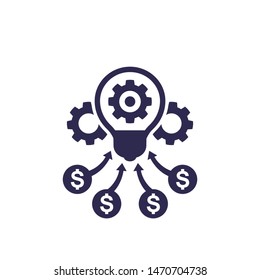seed money, capital for a start-up, funding, vector