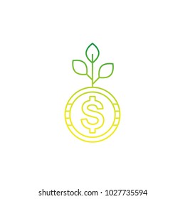 seed money icon, linear