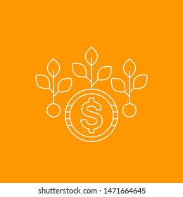 seed money icon, linear style